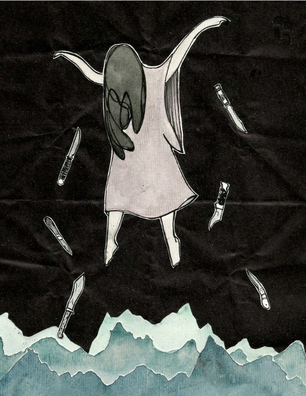 Ein Graffiti-Kunstwerk steht im Mittelpunkt des Bildes.