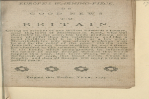 Offenes Buch mit der Aufschrift "Europas Warnung oder gute Nachrichten für Großbritannien" auf den Seiten.